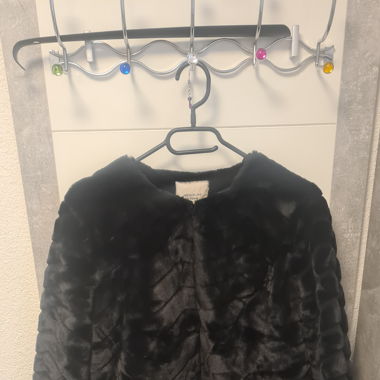Teddy jacke schwarz 