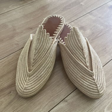 Mules d’intérieur en tissage à enfiler