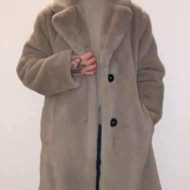 Zara Kunstfell Mantel