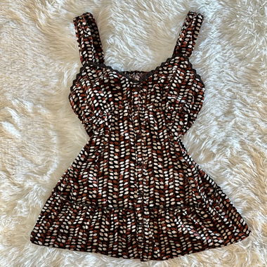 japanese vintage: brown velvet top