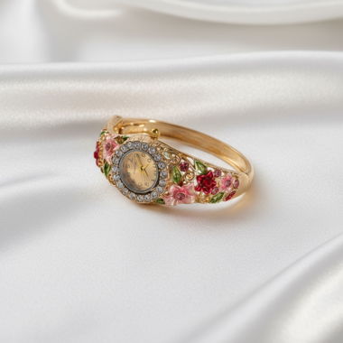 Montre en pierres précieuses