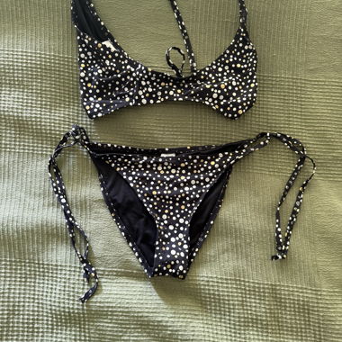Bikini noir à pois