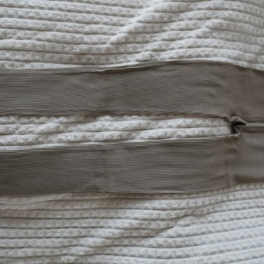 Beige ribbed leggings