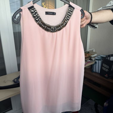 Top elegante color rosé delicato Taglia XL