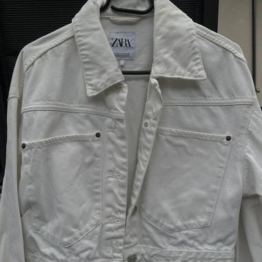 Veste en jean blanche