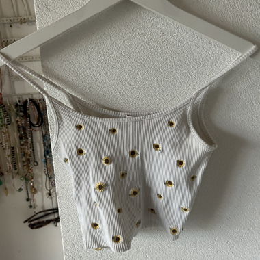 Crop Top mit Sonnenblumen