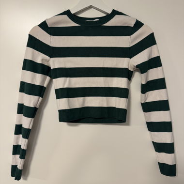 gestreiftes crop-top - zara