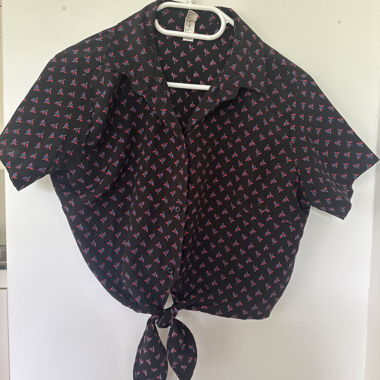 Hemd mit Print und Schleifenfront AMERICAN APPAREL