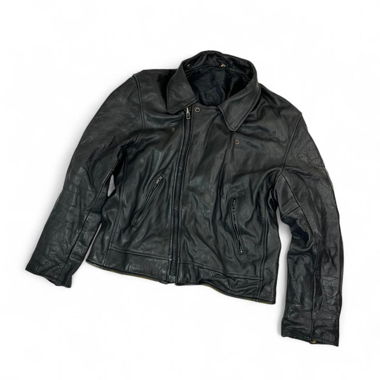 Veste biker rare en cuir noir Indian