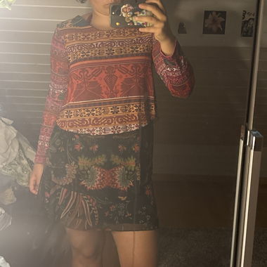 Patterned Long-Sleeve T-Shirt