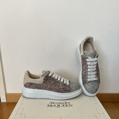 Alexander McQueen Oversized Glitter Sneakers