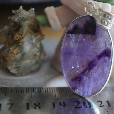 Ghost Amethyst  Anhänger Gefasst  