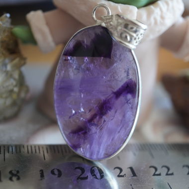 Ghost Amethyst  Anhänger Gefasst  