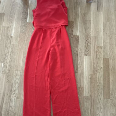Zara Hosen-Overall, rot, ärmellos