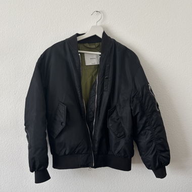 Black Bershka bomber jacket