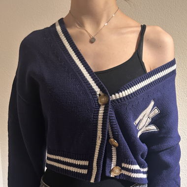Cardigan Marineblau 