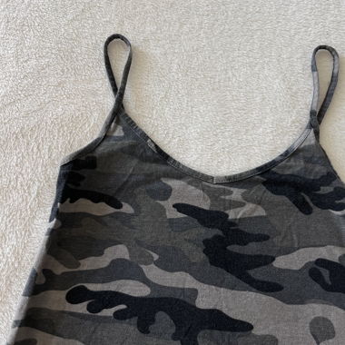 camo spaghetti top