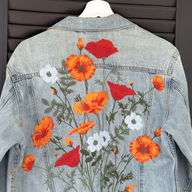 Levi's Vintage Jeansjacke mit Blumenstickerei
