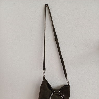 Wildleder Tasche Khaki (suede bag)