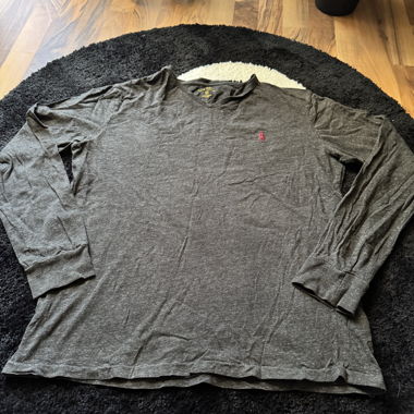 RALPH LAUREN Sweater GREY WITH RED LOGO - SIZE S
