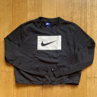 Felpa Nike nera con girocollo