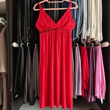 Kays Y2K Strap Dress Sequins Red