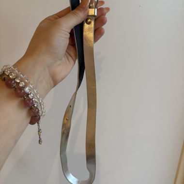 Y2K silver belt