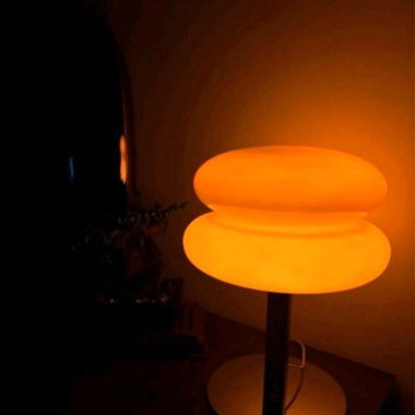 Vintage Space Age Stil Orange Glas Lampe 