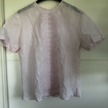 Pinke Kurzarm-Bluse