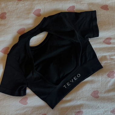Teveo crop top noir