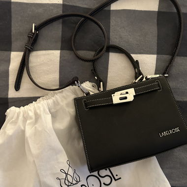 Mini Kelly Inspiration black crossbody bag