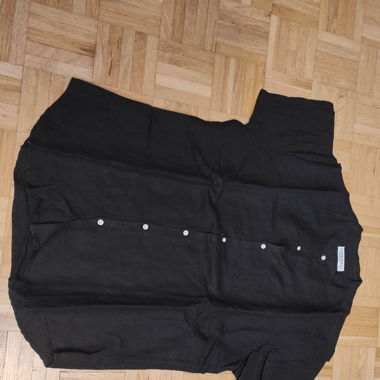 Chemise manches courtes noire, homme, L