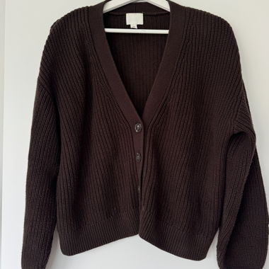 H&M braun knit cardigan