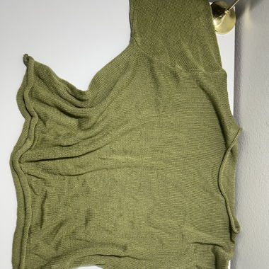 Haut en maille vert 