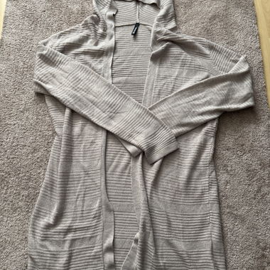 Beiger Kapuzen-Cardigan