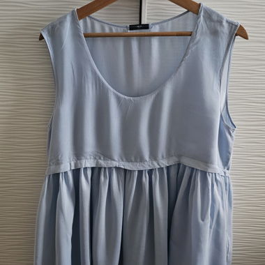 Top/Tunica senza maniche blu chiaro taglia L