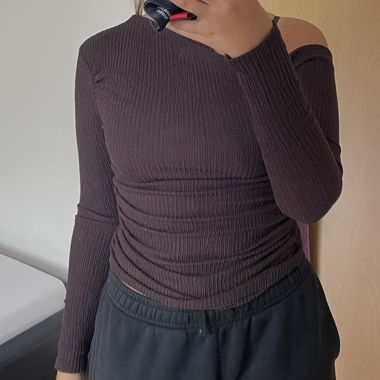 brown long-sleeve from pull&bear