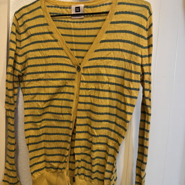 Gilet en tricot rayé jaune/vert Kitchener