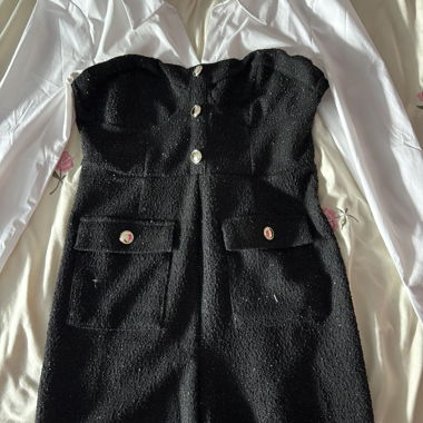 Schwarzer Boucle-Waistcoat