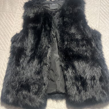 Black Fur Vest