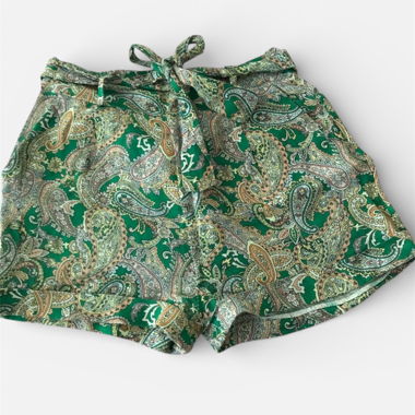 Shorts en Paisley vert