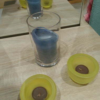 Set di portacandele per tè in vetro