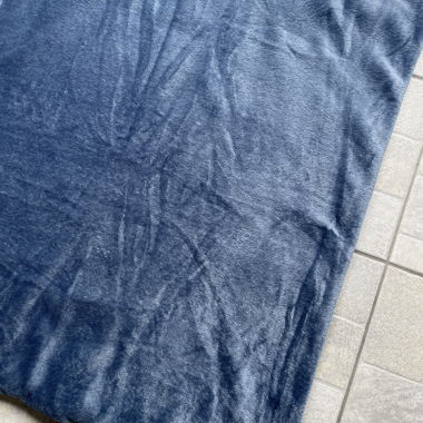 Coperta in pile antracite/blu 140x200
