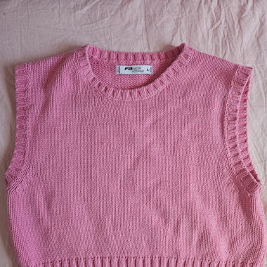 Polo laine rose L