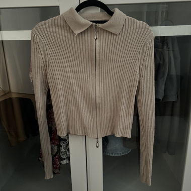 Strickjacke mit Reissverschluss
