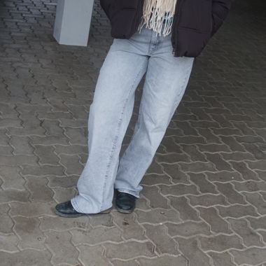 Wide grey jeans