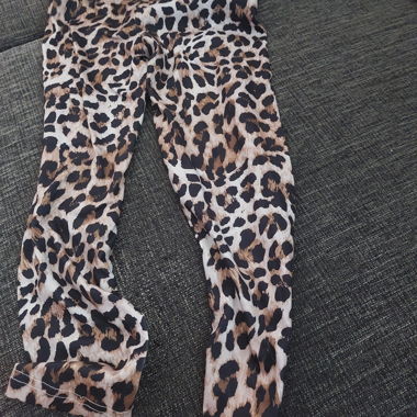 Leopard print trousers for girls