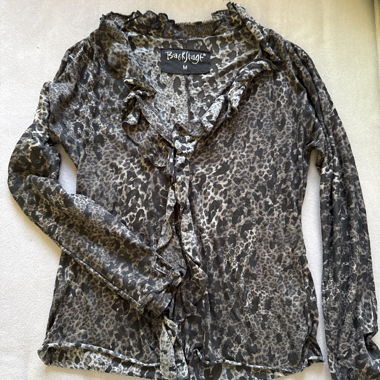 blusa vintage leopardata