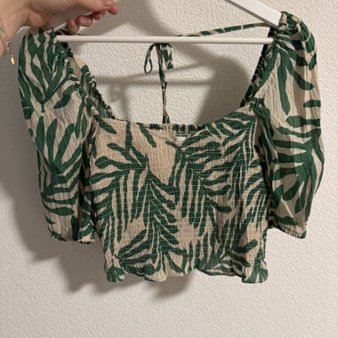 Blusa corta con stampa
