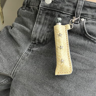 porte-clés en cuir pour vape